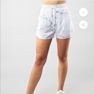 EUC BuffBunny White Marble Flo Shorts